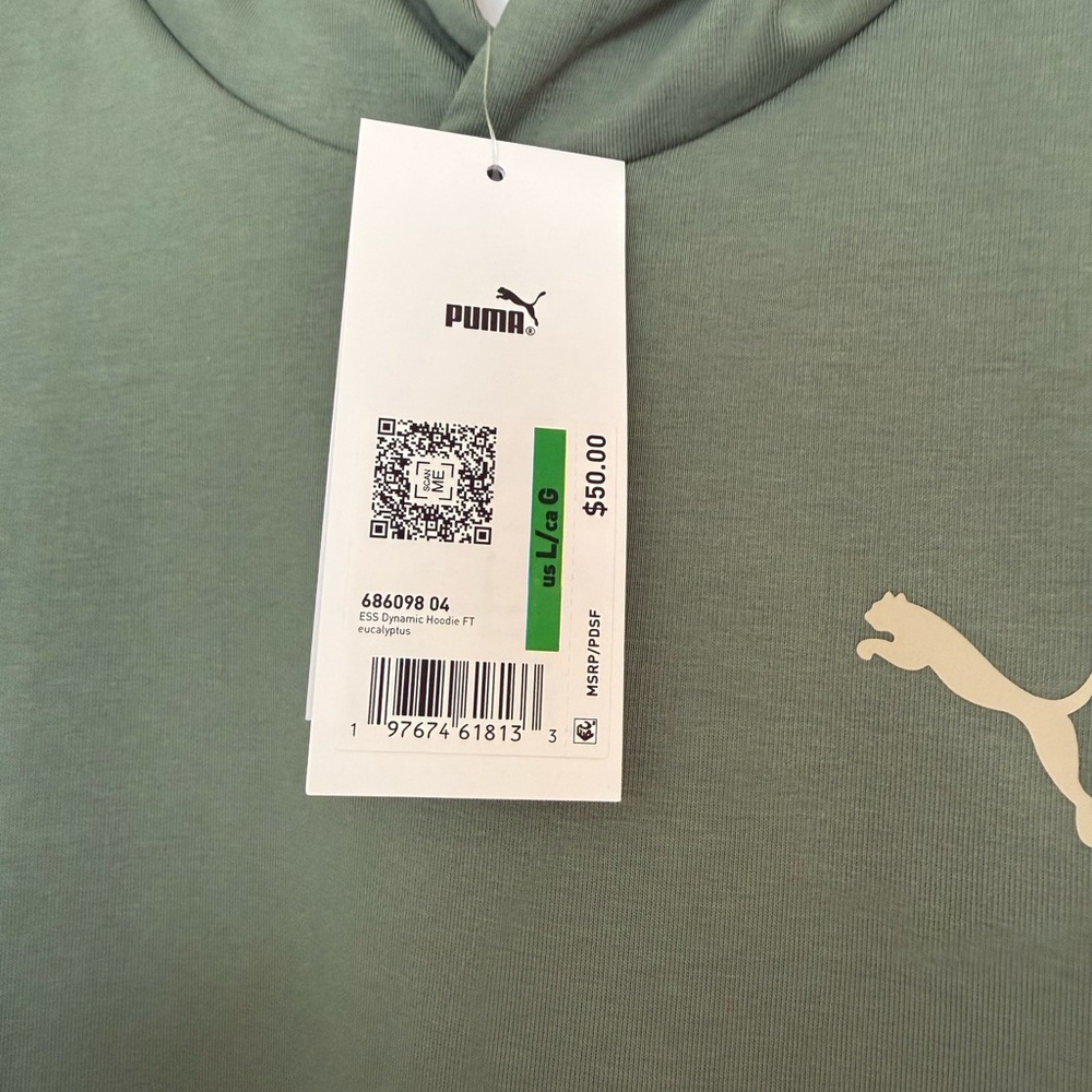 Puma Men's Eucalyptus Hoodie with Pockets - Picture 3 of 3
